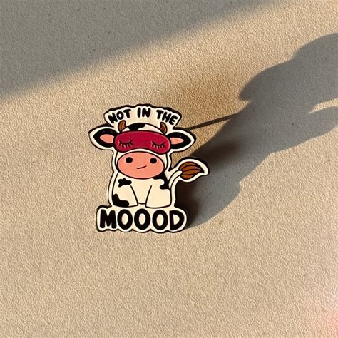 Not in the Moood - Enamel (Lapel Pin) – Brushiya