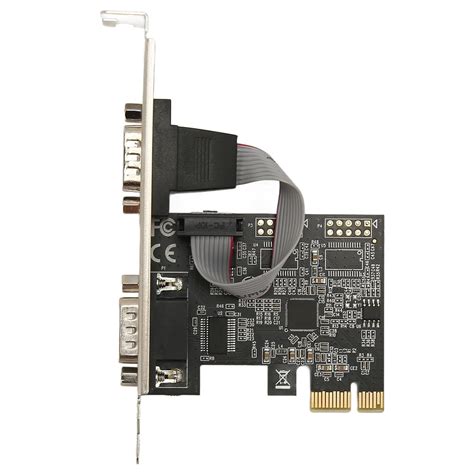 2 Port PCI Express RS232 DB9 Serial Port Card for Windows XP, Vista,7 ...