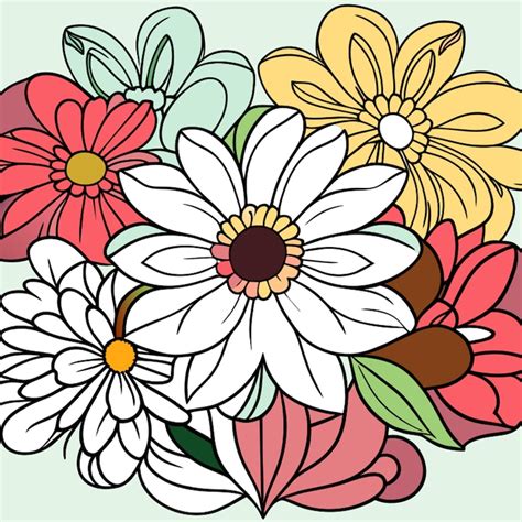 Generate a floral pattern with a insert color scheme color palette ...