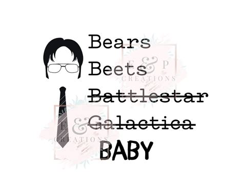 Buy Dwight Schrute the Office SVG and PNG File, Bears Beets BABY Onesie ...