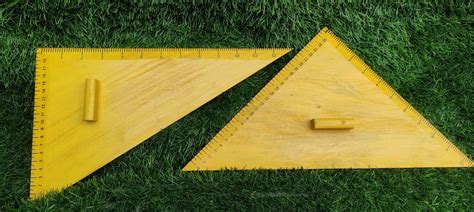 Harfi works wooden 2 set square 12 inch for teaching purpose (2 SET ...