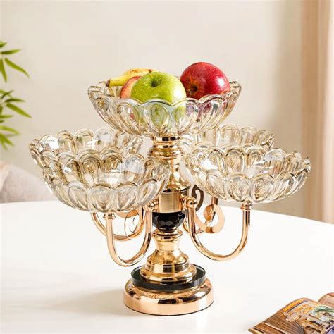 Decorative Glass Bowls With Rotating Metal Stand Online - Premium ...