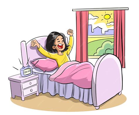 Girl Waking Up Clip Art at Billy Dendy blog