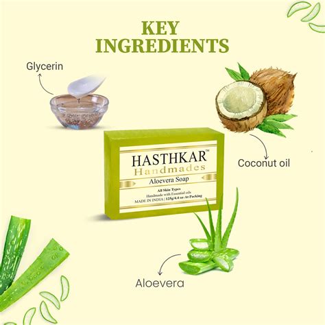 Hasthkar Handmades Glycerine Natural Aloevera Soap - 125gm ...