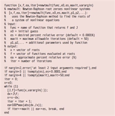 Image result for Vectorial Newton-Raphson in MATLAB