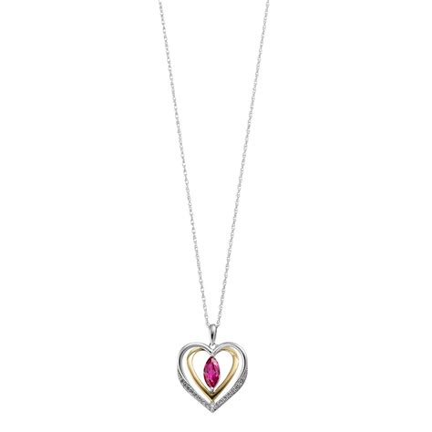 LeRose by Lexi and Rose 14k Gold & Sterling Silver Lab-Created Ruby ...