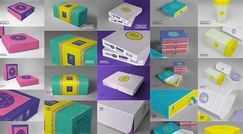 矩形抽屉式牛皮纸盒纸箱外观设计样机模板 Rectangular Drawer Kraft Box – 设计小咖