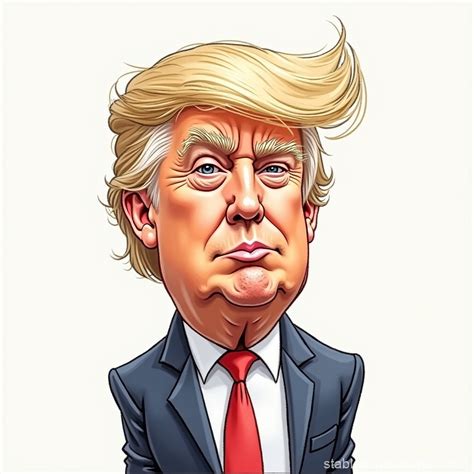 Donald Trump Caricature Sketch Artwork | Stable Diffusion Online