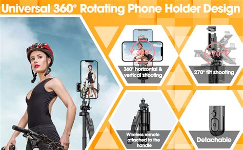 Blushinsta S64 Selfie Stick with Tripod and Remote Control - 360 ...