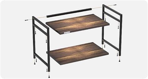 MY ARMOR Platform Top Microwave Stand, Oven Stand for Kitchen Organizer ...