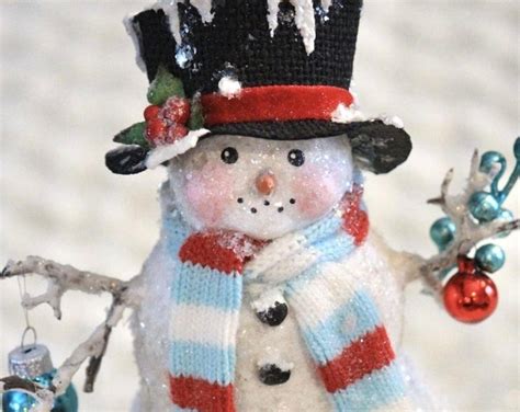 Paper Clay Snowman Tutorial 的图像结果