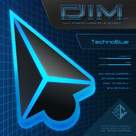 DIM v4 | TechnoBlue Cursor Pack - Skin Pack for Windows 11 and 10