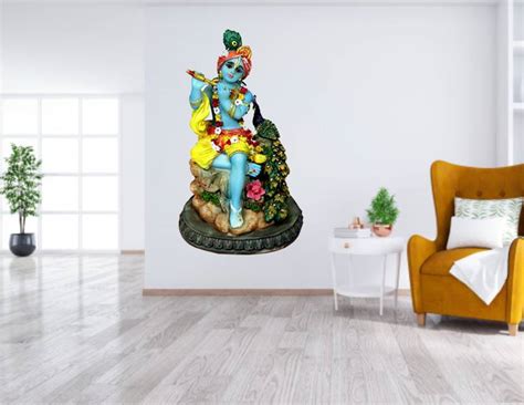 Approach home Decor kanha ji god wall sticker 3d balkrishna , nand lala ...