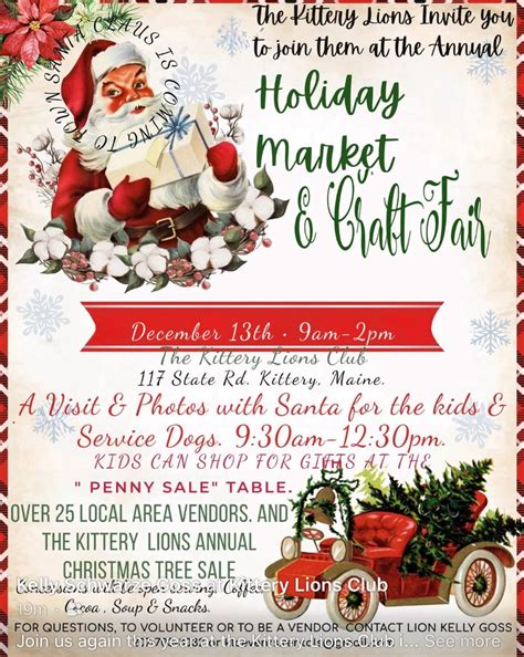 Holiday Market and Crafts & Santa , 117 State Rd….207-439-3378 ...