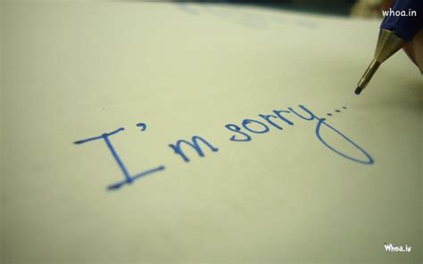 I Am Sorry Write In Paper HD Wallpaper