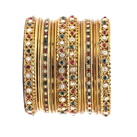 Buy Shivarth Traditional Gold Plated Bracelet Bangles Set for Girls and ...