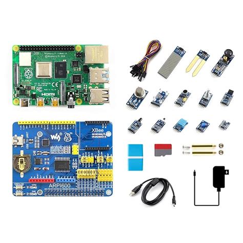 Buy Waveshare Raspberry Pi 4 Model B Sensor Kit includes PI4 B-4GB ...