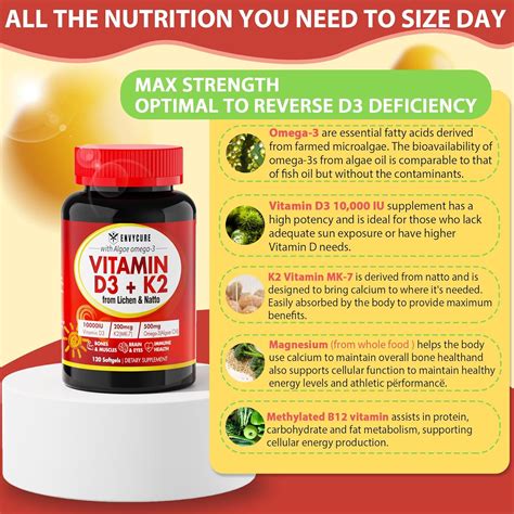 EnvyCure Plant-Based Vitamin D3 K2 Supplement Softgel - Vit India | Ubuy