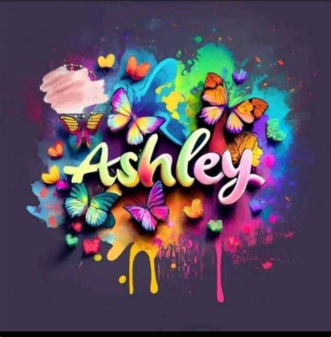 Colorful Ashley Name Wallpaper