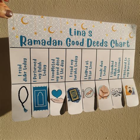 Personalised Ramadan Good Deeds Interactive Chart | Laminated Chart - Etsy UK