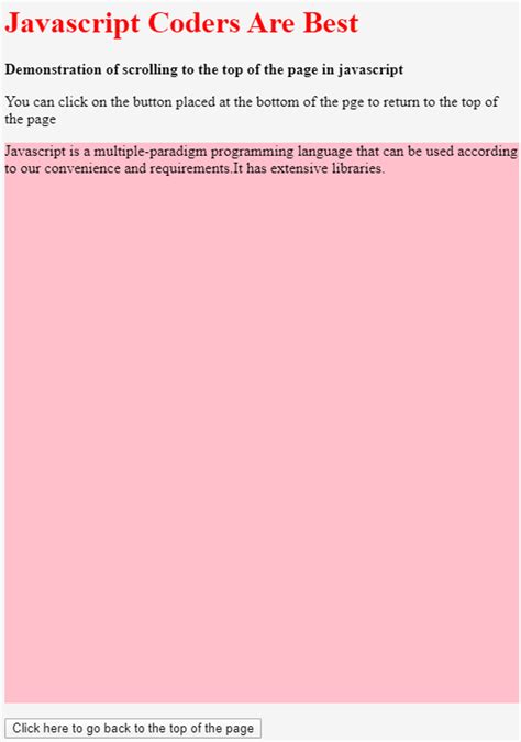 JavaScript Back to Top 的图像结果