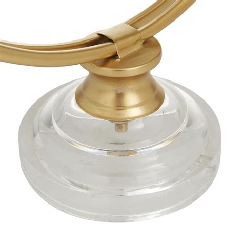 The Novogratz Metal with Acrylic Base Analog Round Tabletop Modern in ...