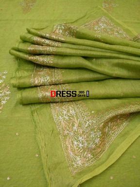 Green Aari Work Chanderi Suit – Dress365days
