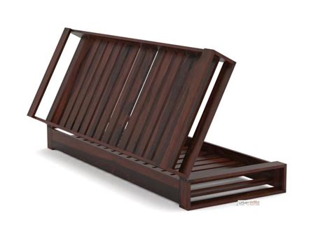 Sofa Bed: Buy Aper Wooden Sofa Cum Bed (Walnut Finish) Online in India ...