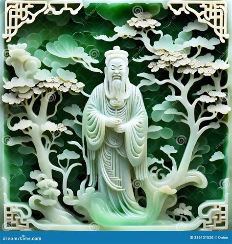 Beautiful Traditional Chinese Jade Carving - Ai Generated Image Stock ...