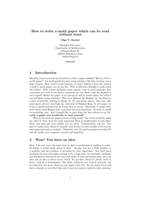 Image result for How to Write a Math Paper