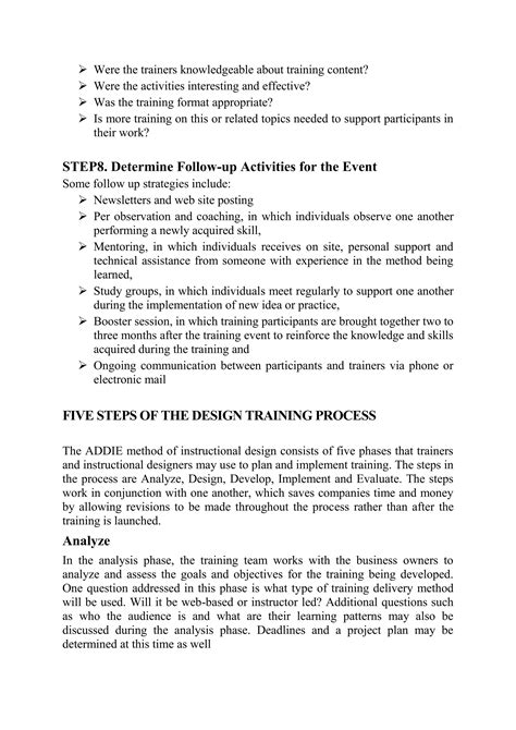 Image result for Training Design Objective