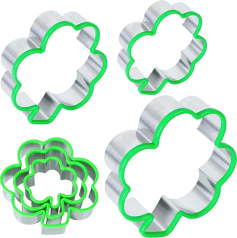 Amazon.com: Tugaizi St. Patrick's Day Shamrock Shaped Cookie Cutter Set ...