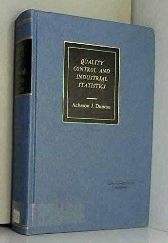 Quality control and industrial statistics : J Acheson Duncan: Amazon.in ...