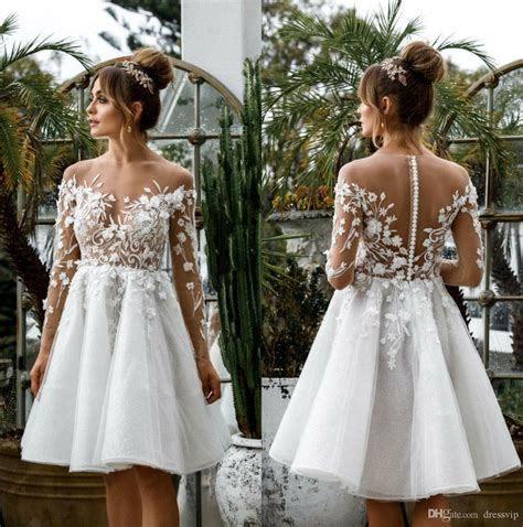 Short Wedding Dresses With Sleeves
