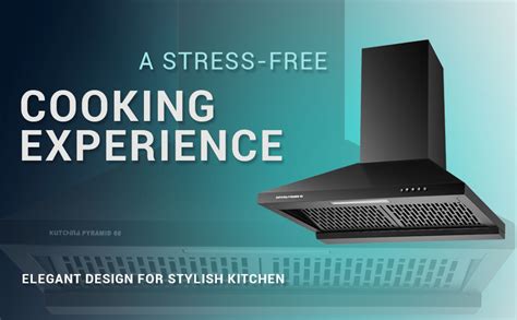 Kutchina Pyramid 60 Filterless Kitchen Chimney | 1000 m³/hr Suction ...