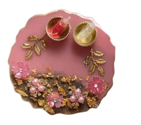 Handmade Resin Pooja Thali for Raksha Bandhan | Festival Aarti Thali ...