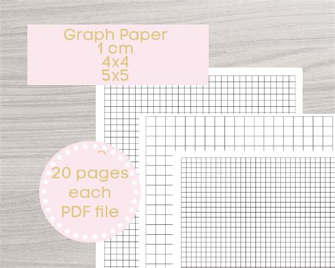 Printable Graph Paper PDF, Digital Graph Paper - Etsy Canada