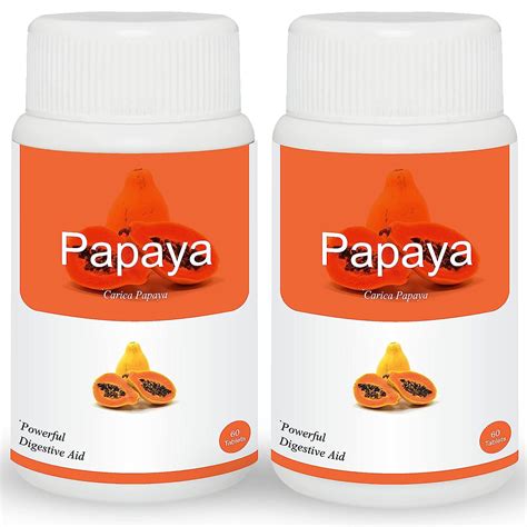 Herb Essential Carica Papaya Leaf Extract 500Mg Tablet - 60 Count (Pack ...