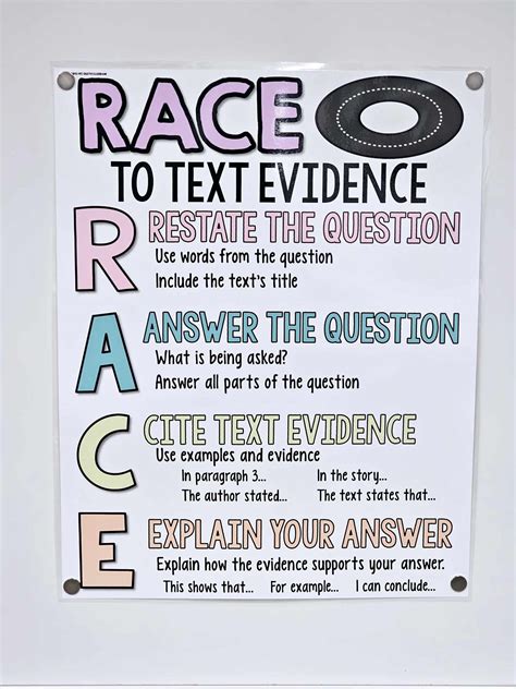 Race to Text Evidence Anchor Chart [Hard Good] – Option #5