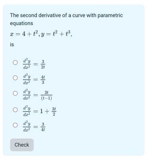 Second Derivative Of Parametric