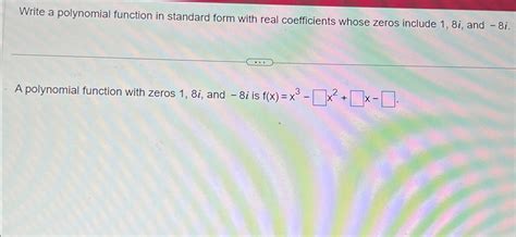 Write Polynomial Function in Standard Form 的图像结果