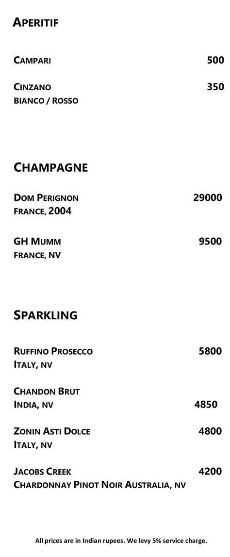 Menu at Melange - Radisson Blu Bengaluru, Bengaluru, 90/4