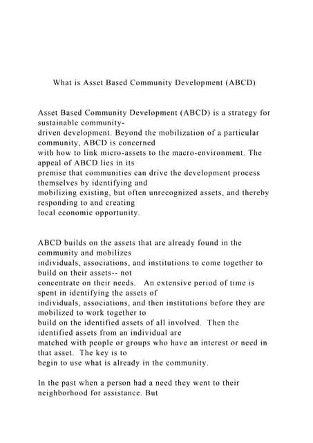 Image result for Asset-Based Community Development ABCD
