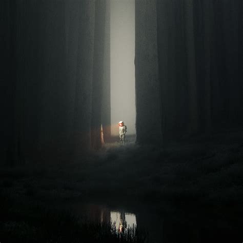 Download wallpaper 1280x1280 man, cube, trees, swamp, art ipad, ipad 2 ...