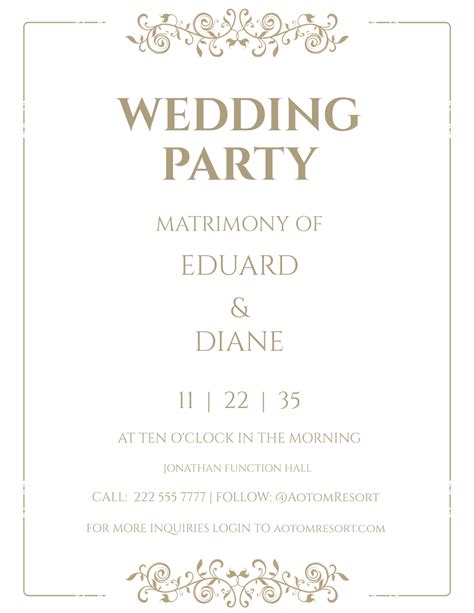 Free Elegant Fall Wedding Flyer Template to Edit Online