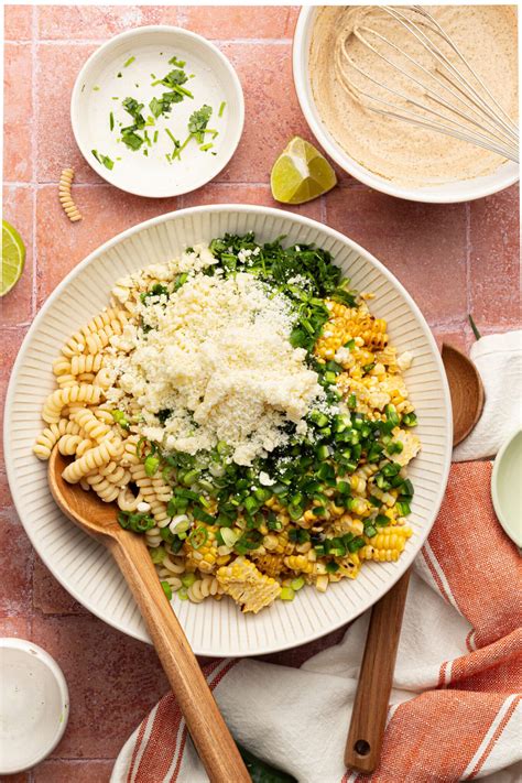 Elote Pasta Salad (Street Corn Pasta Salad) - The Balanced Nutritionist