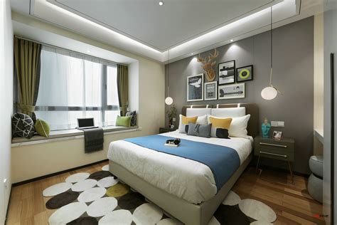 现代简约三居室89平米8万-和润林湖美景装修案例-郑州房天下家居装修网