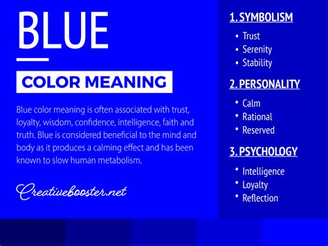 Blue Color Meaning: Blue Symbolizes Trust and Loyal – CreativeBooster