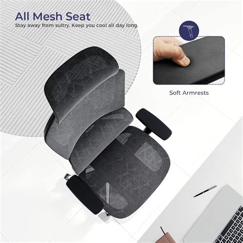 Buy Dripex Ergonomic Office Chair Mesh Computer Desk Chairs with Lumbar ...