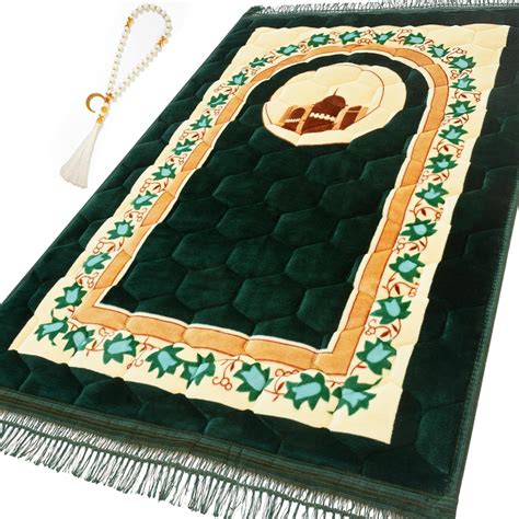 Amazon.com: YAZEIN Prayer Rug Muslim Prayer Mat Islamic - Very Thick ...